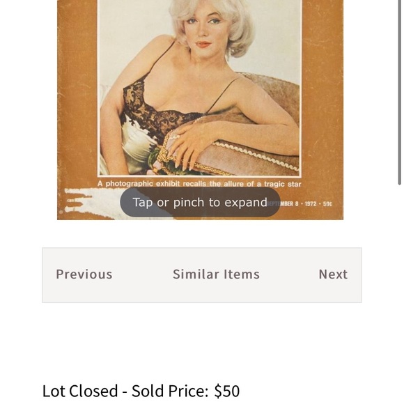 Life Magazine Remembering Marilyn Monroe from 1972 - Picture 3 of 3